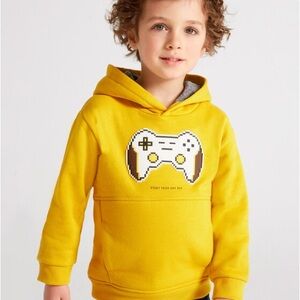 Mayoral Yellow Gaming Graphic Hoodie Sweatshirt